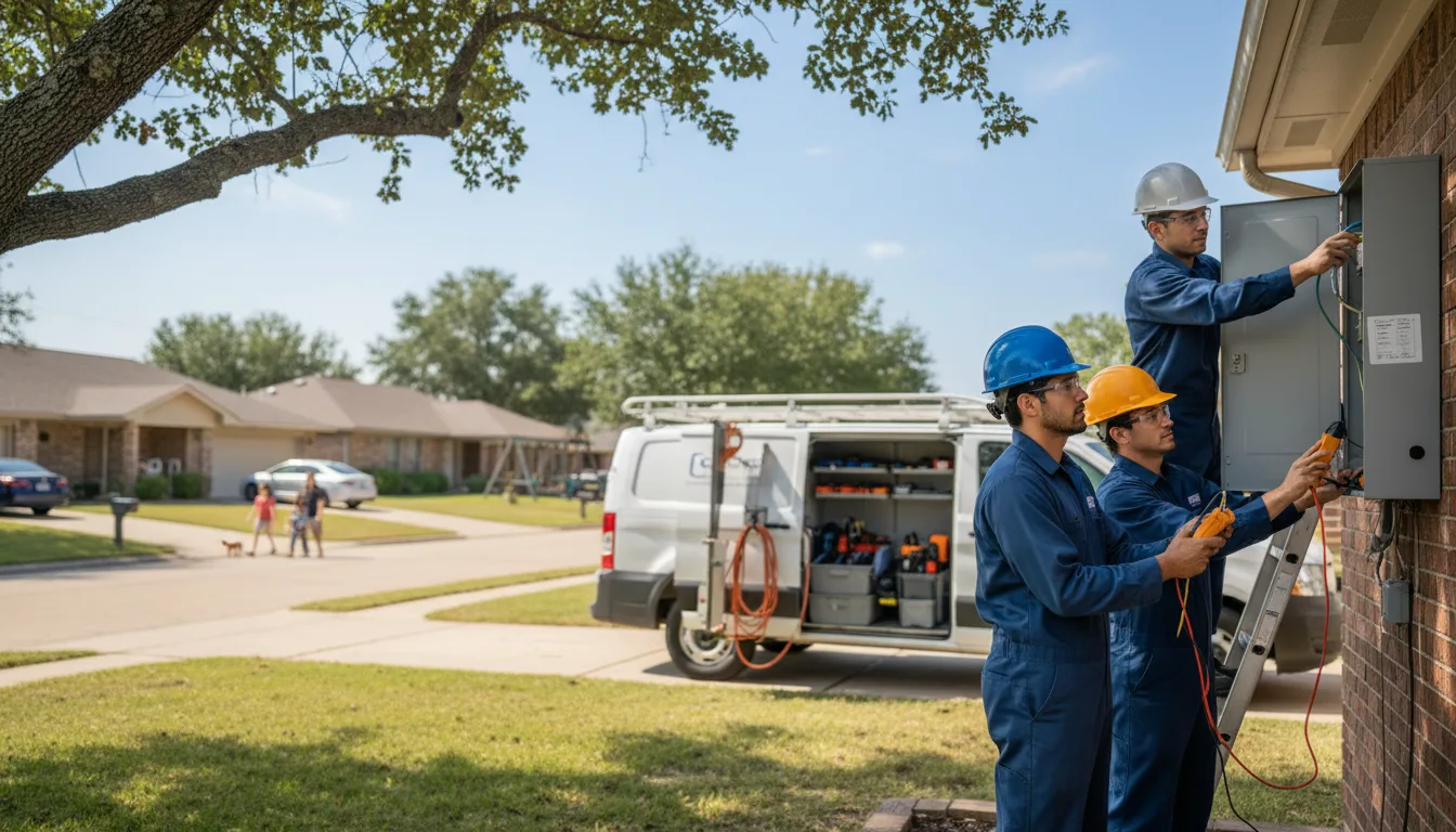 Certified electrician providing emergency electrical services in Prosper, TX